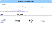 Tablet Screenshot of lists.lumiera.org
